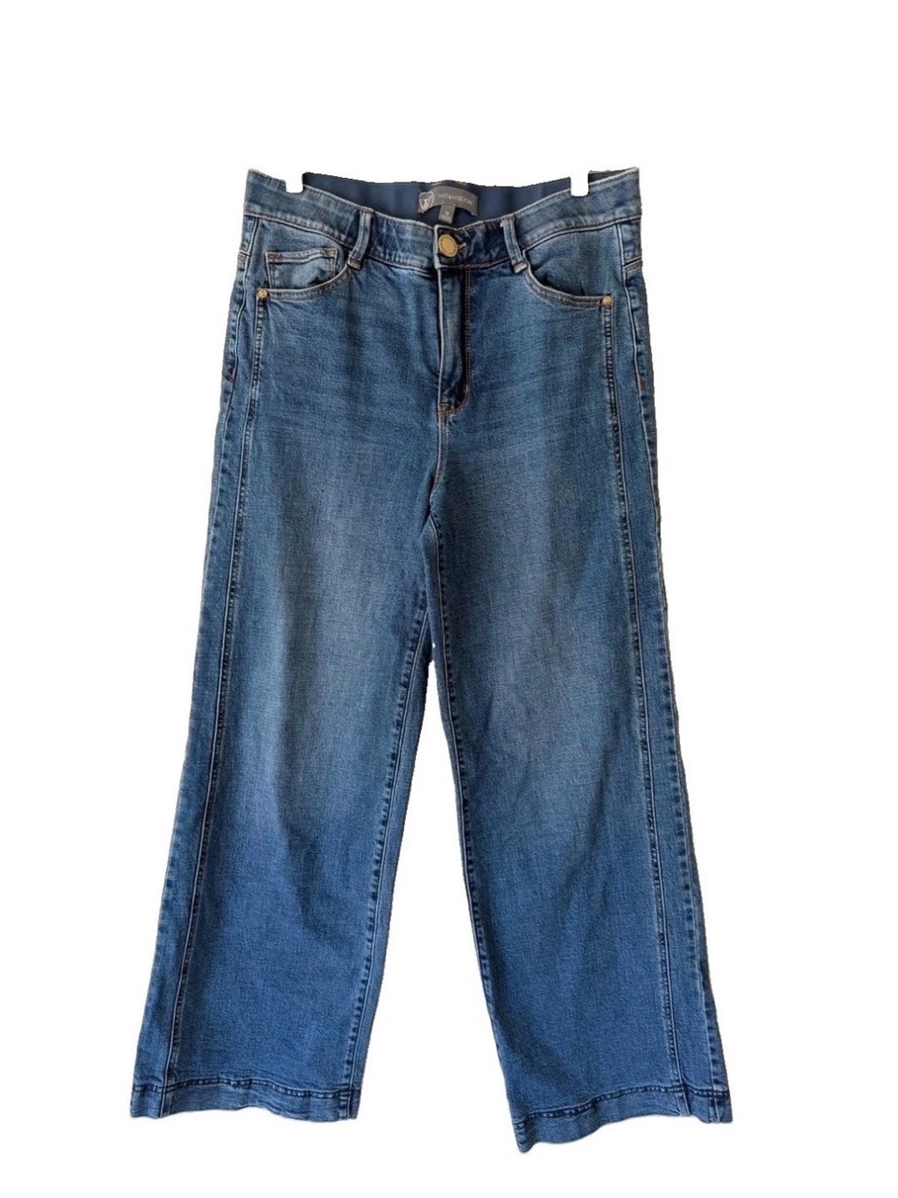 Wit & Wisdom Gracie Medium Blue Wide Leg Jeans Sz 10